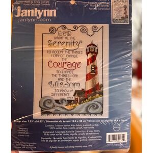 Janlynn Serenity Lighthouse Counted Cross Stitch Kit 080-0475 Stoney Creek New